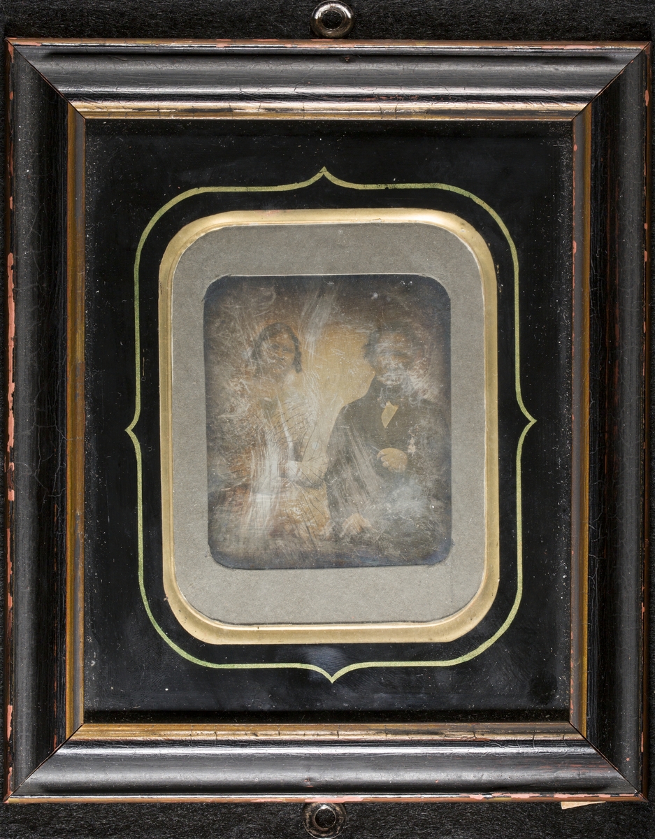 Portrett av Henrik Frederik Arild Sibbern og hans kone Maren Dorothea Steensen ca 1850-55.