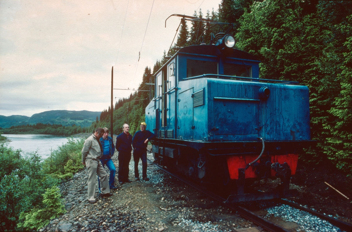 Prøvekjøring av elektrisk lokomotiv nr. 5, i forbindelse med oppstart av ny museumsjernbane.