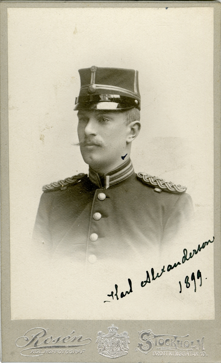 Porträtt av Karl Alexanderson, officer vid Västmanlands regemente I 18.