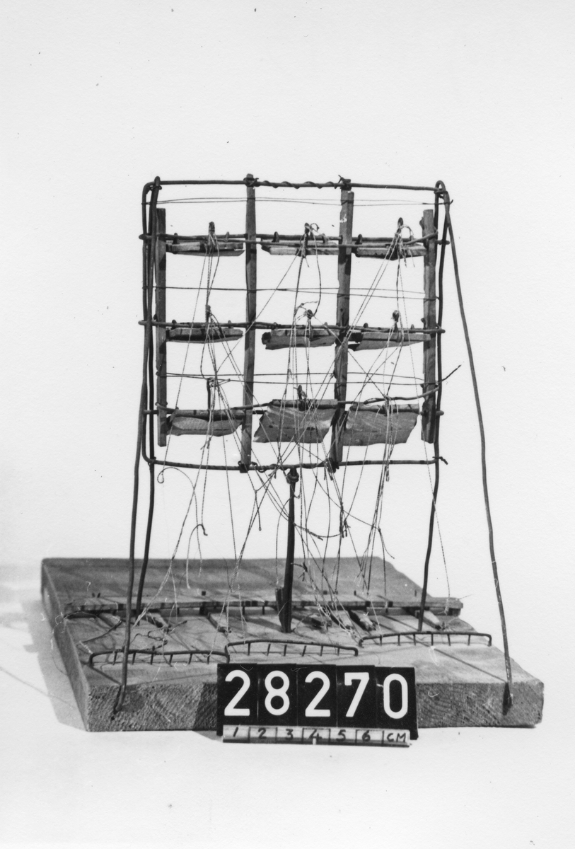 Modell till optisk telegraf, enligt A N Edelcrantz.