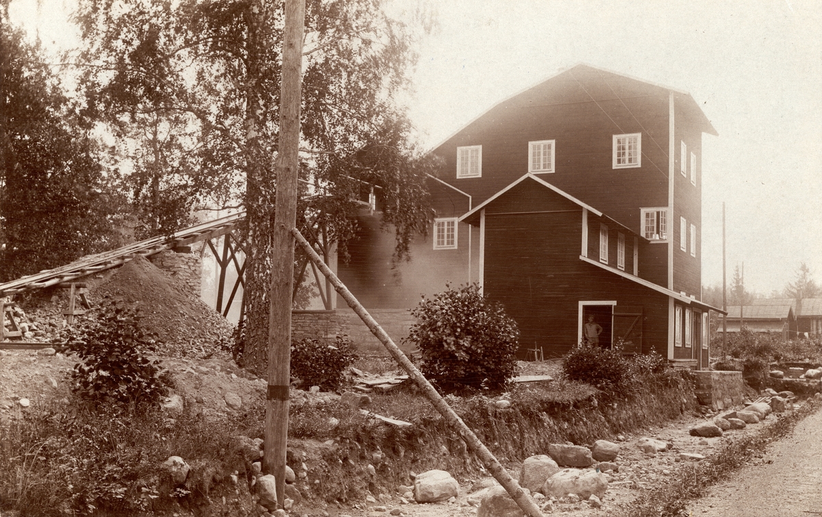 AB Borensbergs Kalkindustrier, Östergötland. Kvarnanläggningen 1918.
