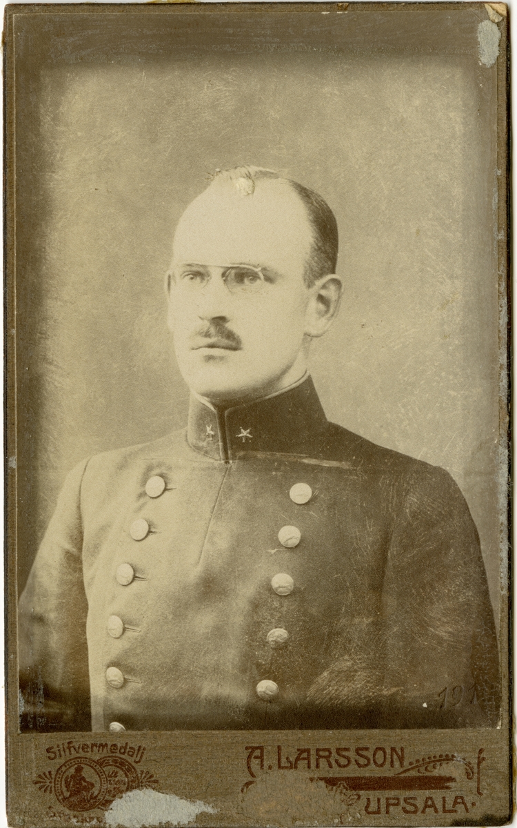 Porträtt av Carl Gustaf Biörck, officer vid Hälsinge regemente I 14.