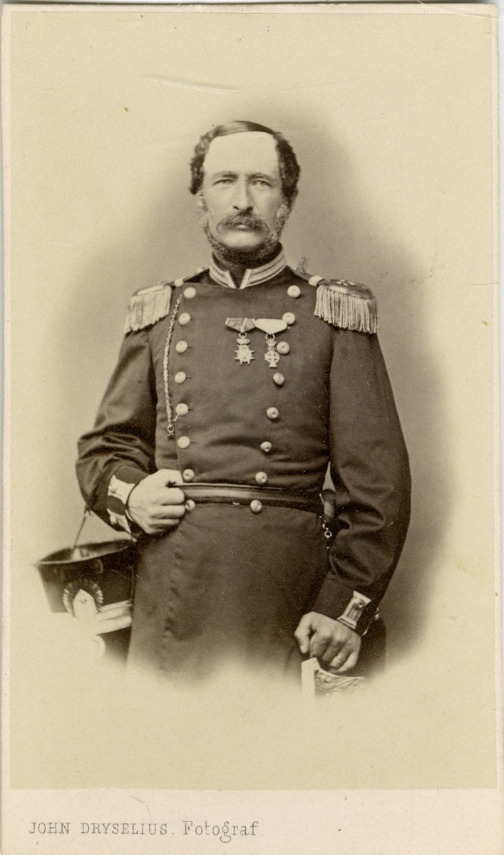 Porträtt av Carl Johan Gustaf Björkman, överstelöjtnant vid Kronobergs regemente I 11.