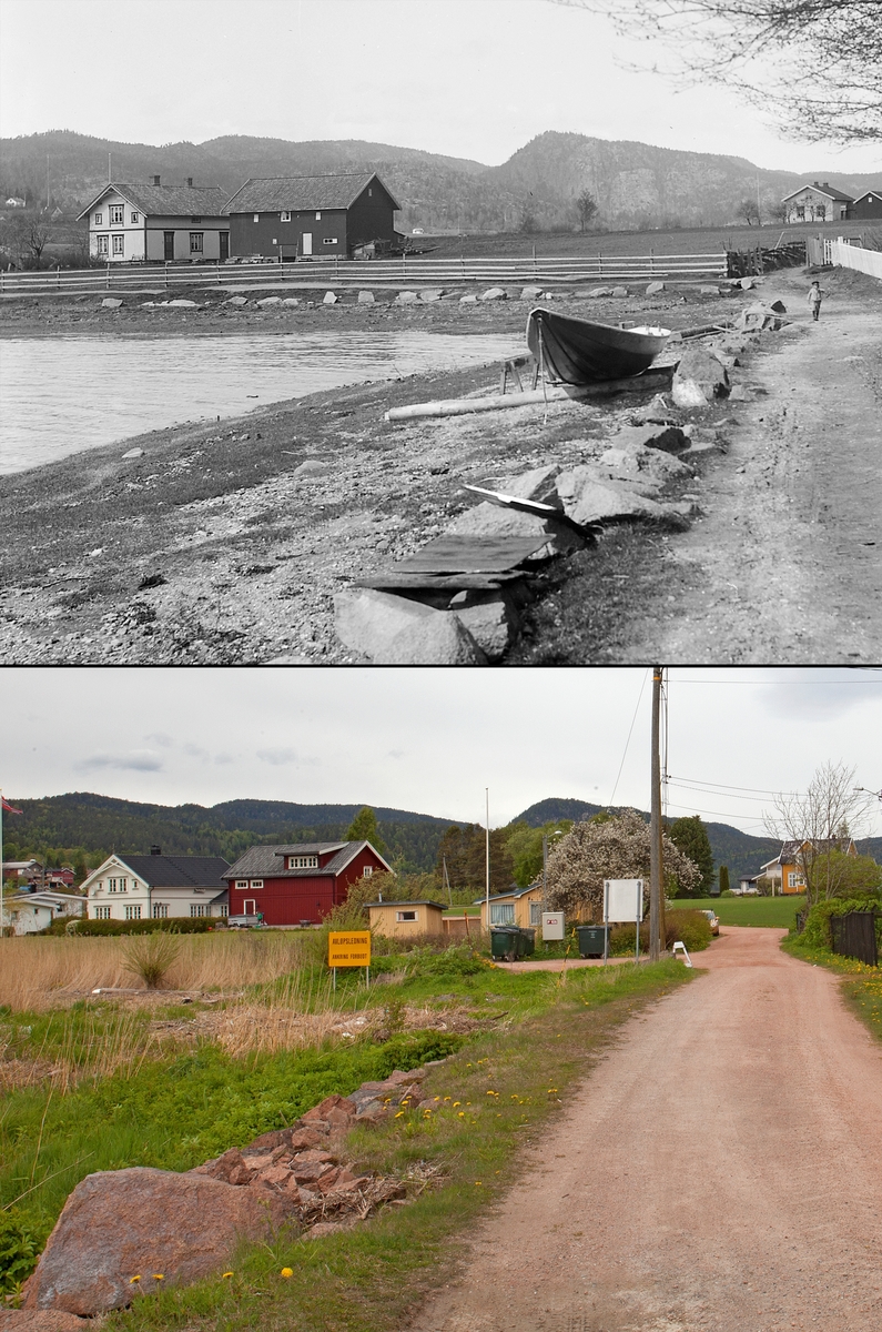 Refotografering. Landskapsendringer ved Krokåsen i Svelvik, Vestfold. Fotografert 1906 og 2014.
