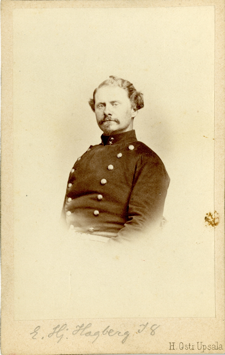 Porträtt av Erik Hjalmar Hagberg, major vid Bohusläns regemente I 17.