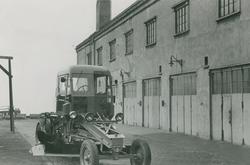 Nye førerhus på Dravn veghøvel 1946
