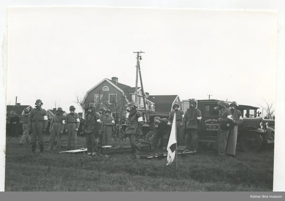 Civilförsvarsövning på fältet vid Galggatan 1937.
