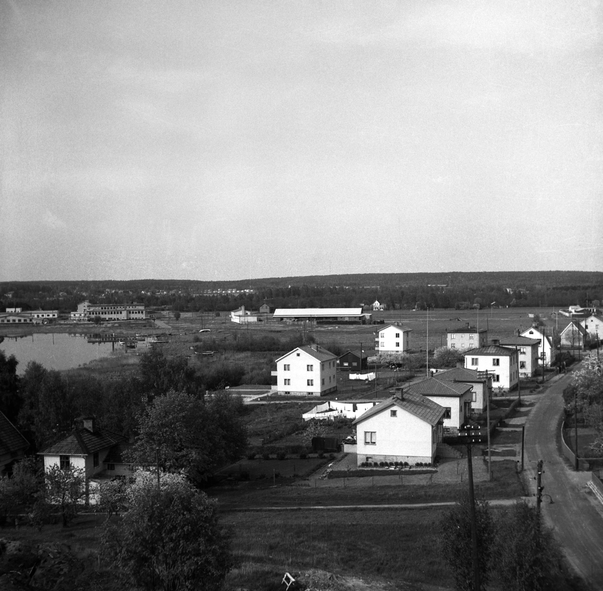 Lamberget med Lambergsgatan norrut år 1949.
