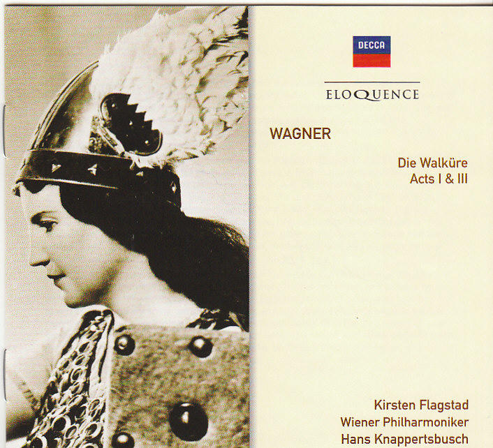 The cover of the CD with Kirsten Flagstad. Kirsten sings Die Walküre with Hans Knappertbusch and Wiener Philharmoniker.