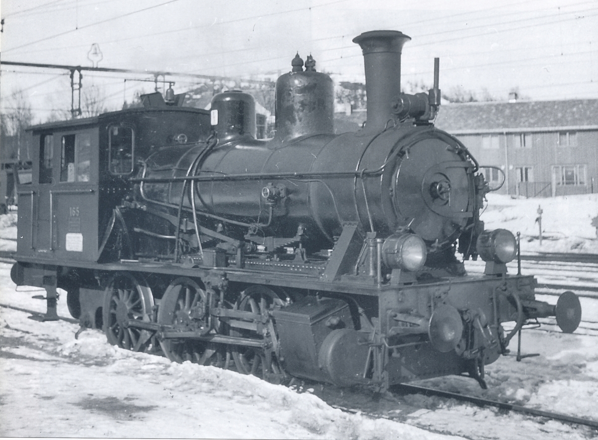 Damplokomotiv 23a nr. 165 på Narvik stasjon.