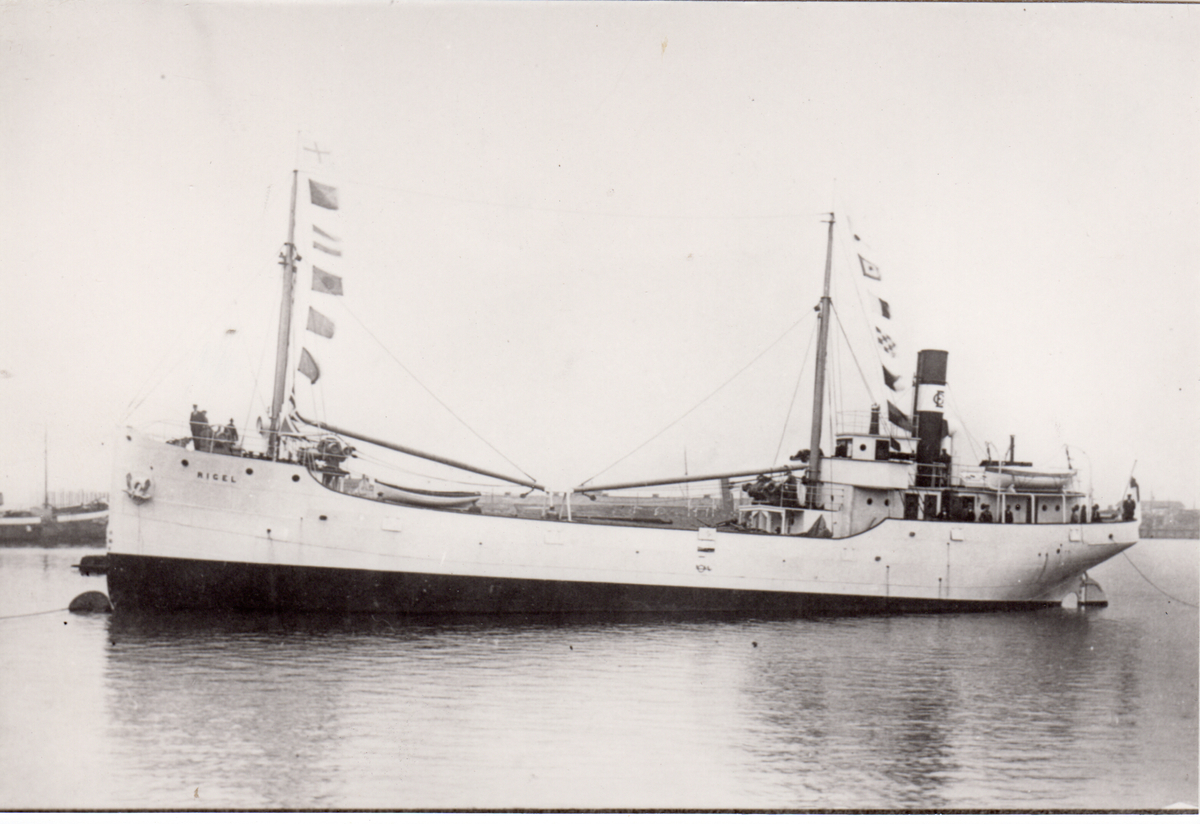 Lastfartyget ss Rigel ägt av Firma Gustaf Erikson 1919-1920.