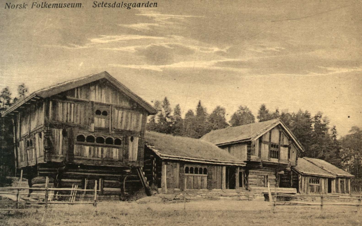 Postkort, Setesdalsgården, Setesdaltunet, NF.