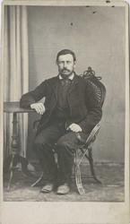 Fangeportrett. Olaus Jacobsen, Lier, arrestert i 1868, innsa