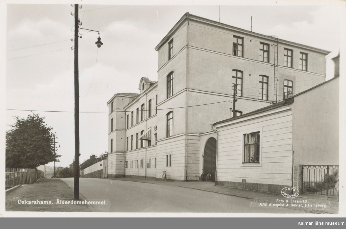 Ålderdomshemmet i Oskarshamn. Sedemera förlades Oskarshamns folkhögskola här.