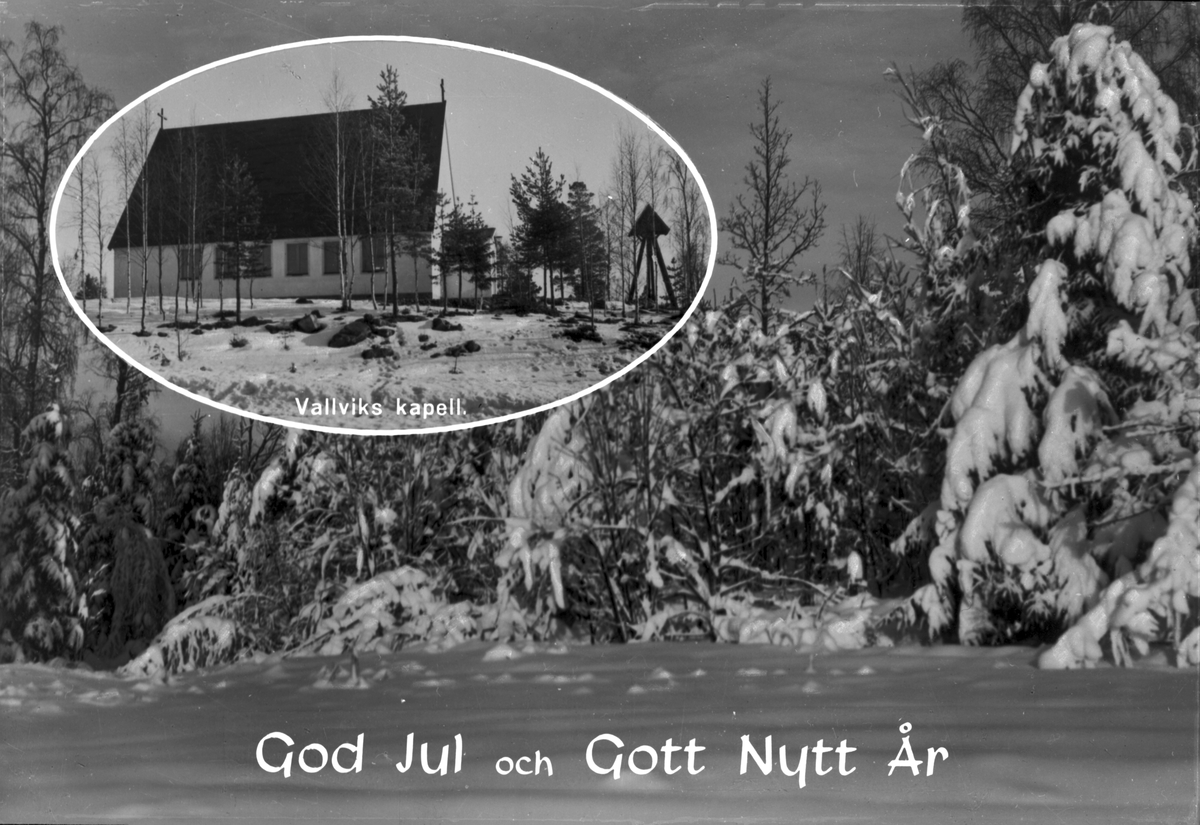"God Jul och Gott Nytt År", Vallvik, Hälsingland

