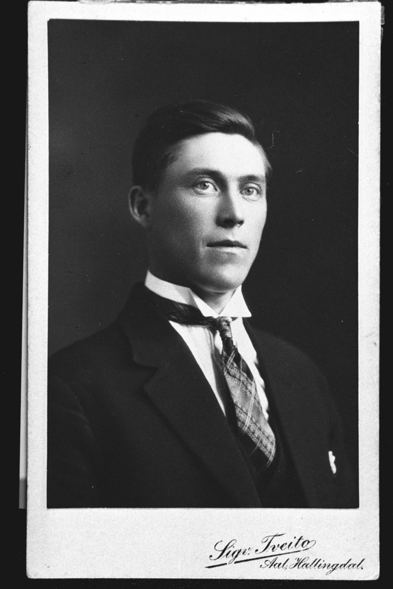 Portrett,jakke og slips.
Eivind Haugo.