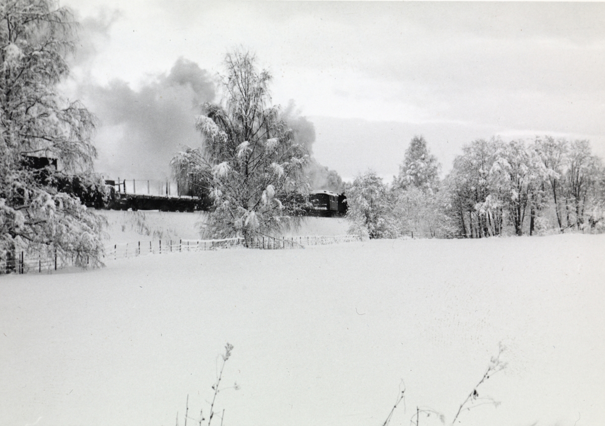 Damplokomotiv type 26c nr. 433 med godstog på Solørbanen.