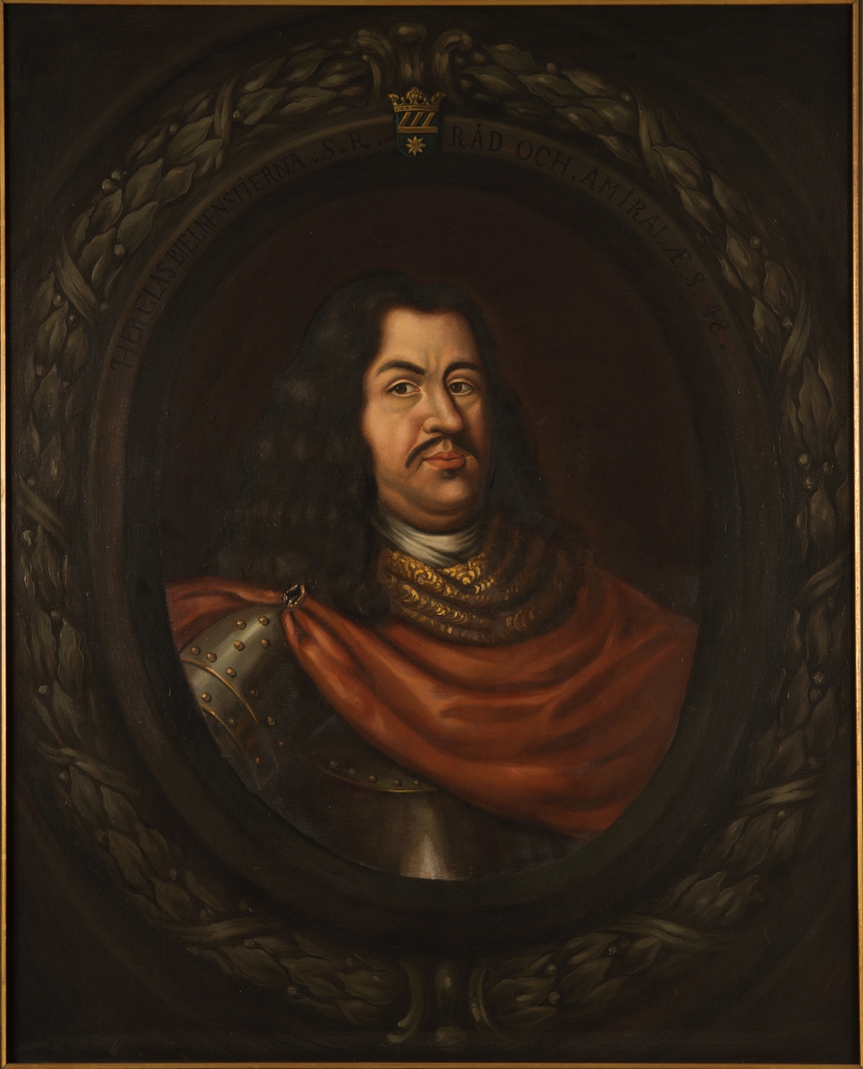 Porträtt av Clas Bjelkenstjerna, amiral född 1615 död 1662.