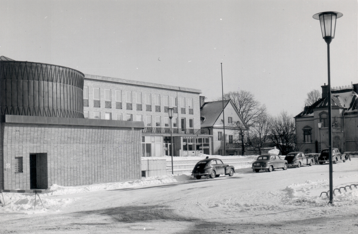 Orig. text till bilden: Hamngatan. Tekniska verken. - Bild Linköping ...