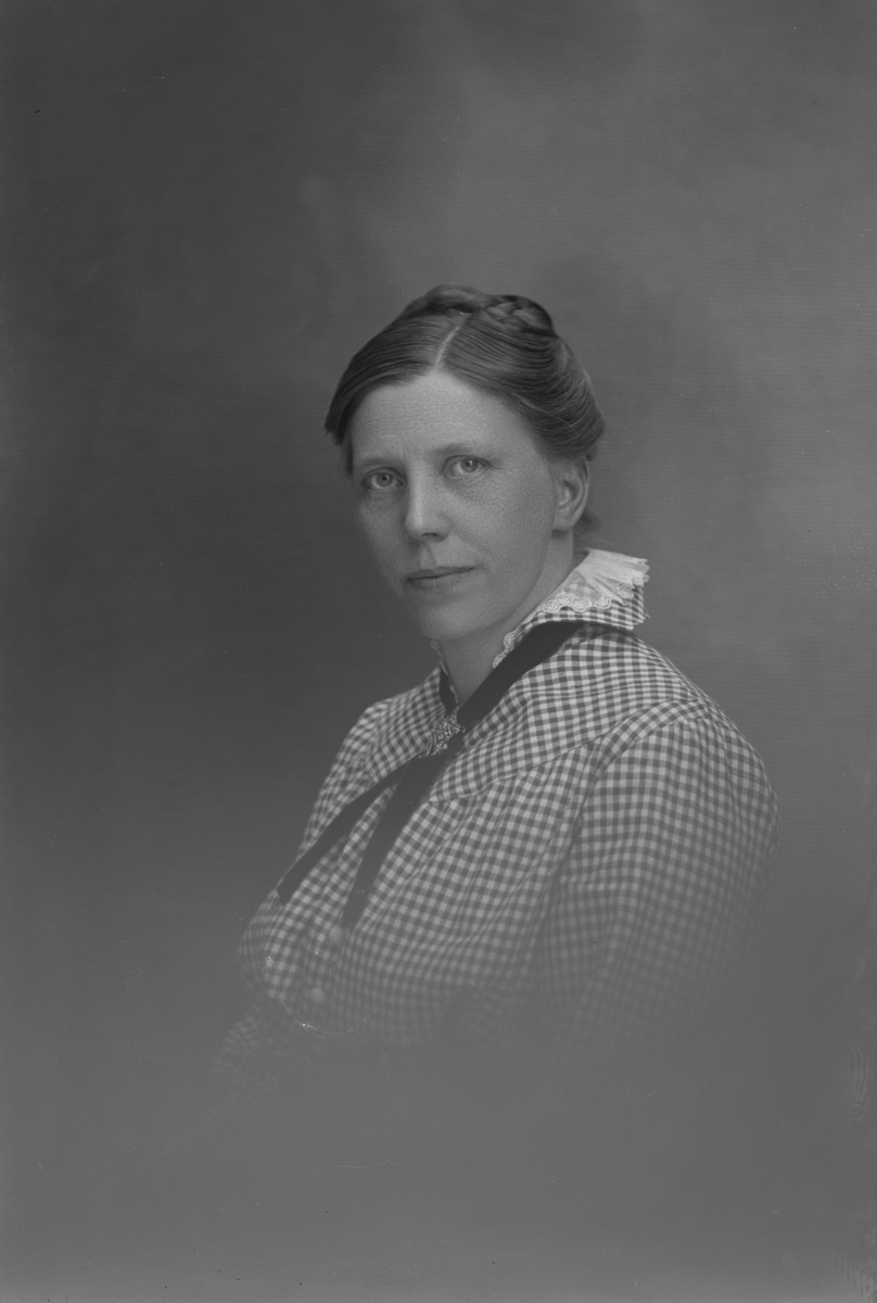 Porträtt från fotografen Maria Teschs ateljé i Linköping. 1910-tal. Beställare: Elin Anderstam. "Gistad"
