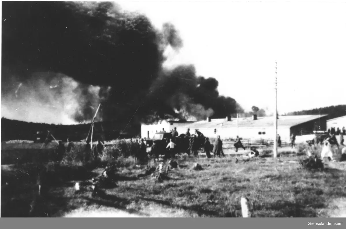 Forsøksgården i brann. 1944