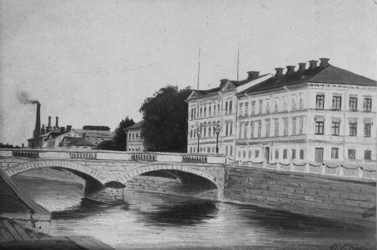 I förgrunden Kungsbron, till höger Hotell Scandia.
