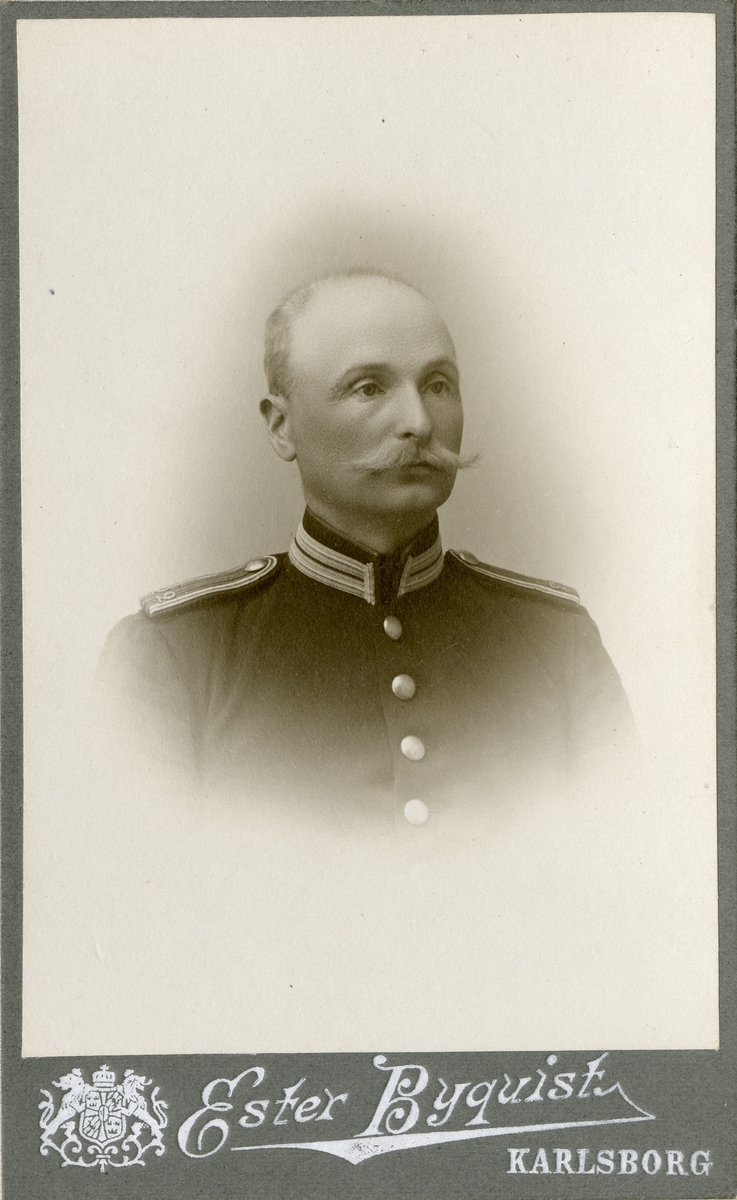 Porträtt av Magnus Lundin, sergeant vid Värmlands regemente I 22.