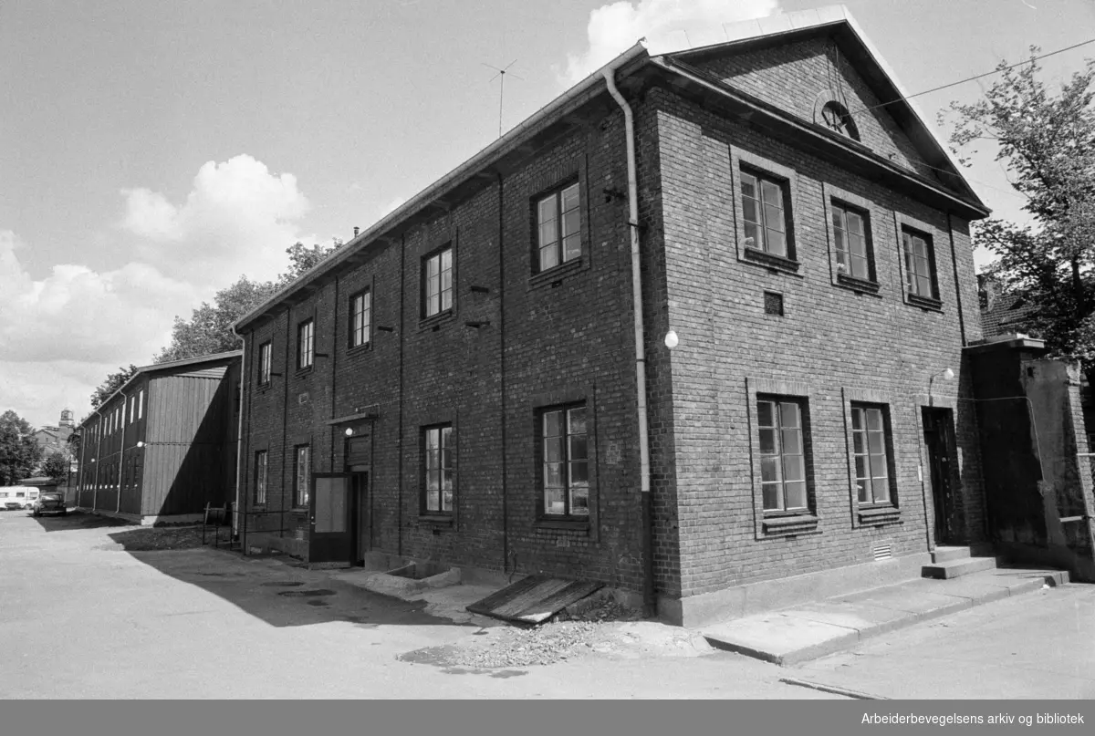 Gassverket: Velferdsbygget (Det gamle). Juni 1972