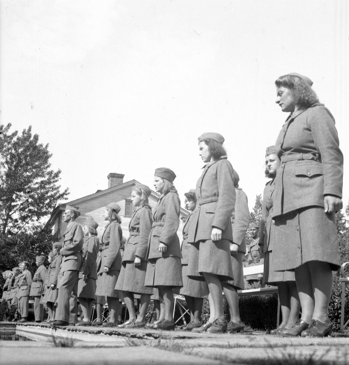 Juni 1944. Stabens korum. Muséets gårdsplan

