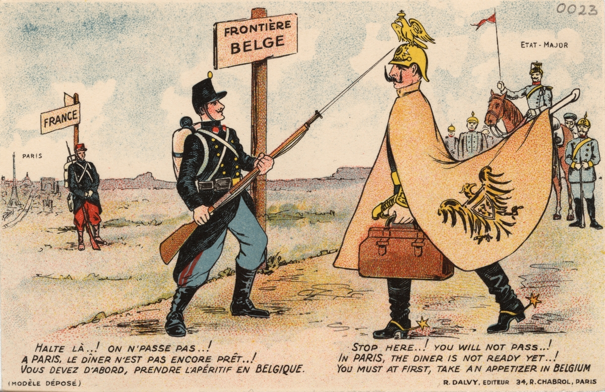 Fransk propagandabild från första världskriget.