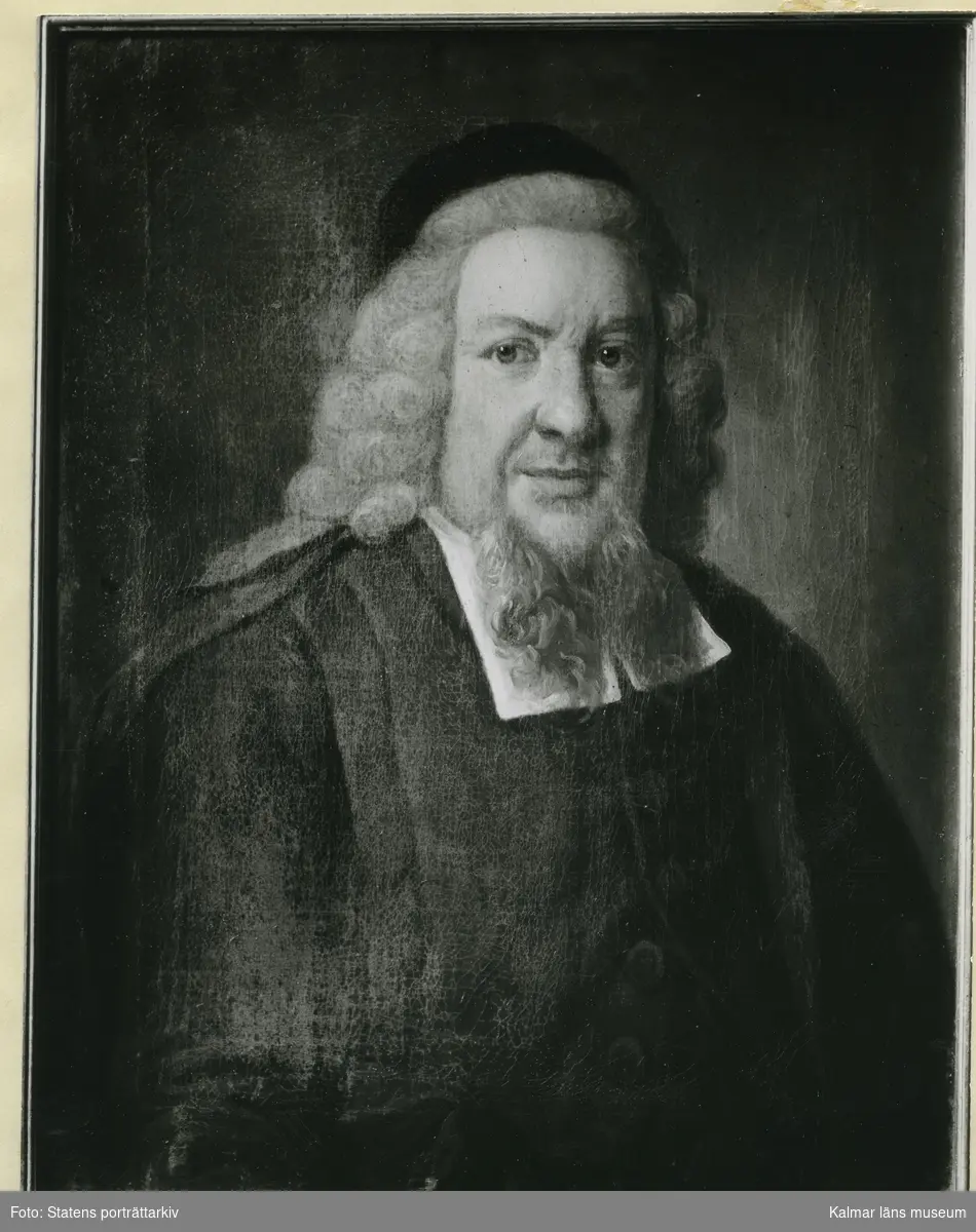 Porträtt av Georg Wallin den yngre 1686-1760, biskop i Göteborg. Målning av J.H Scheffel. Konsthistorium, Göteborg.