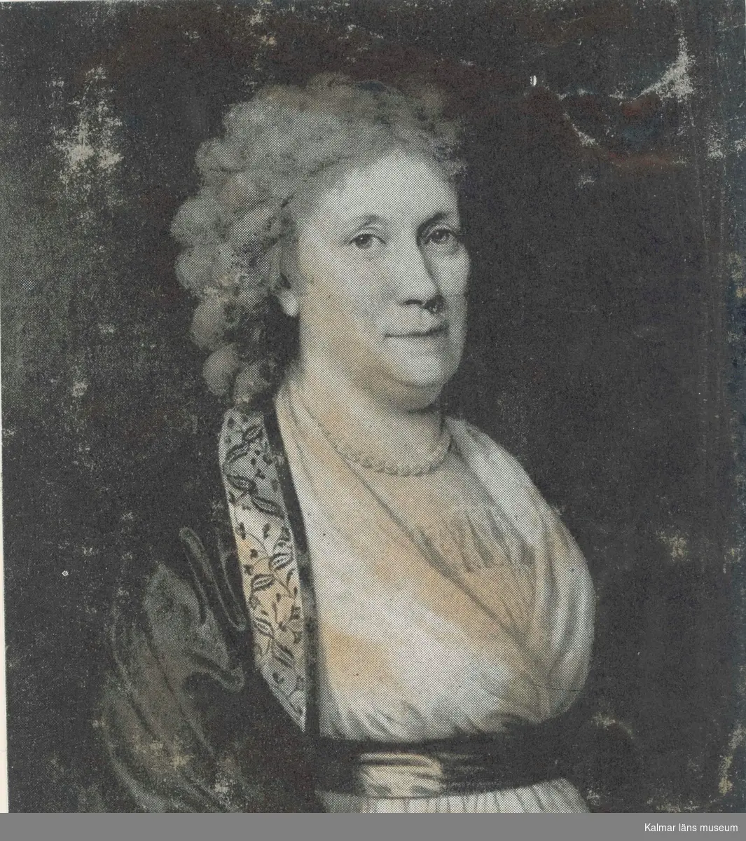 Oljemålning föreställande Christina Lindeman. signerad: "A. Wertmüller Sv. Pinxit Värnanäs 1799."