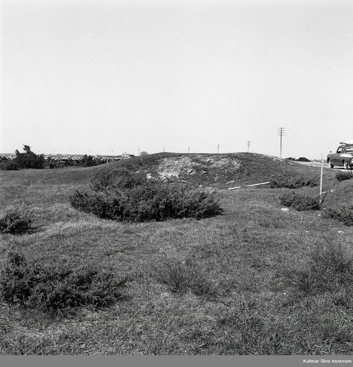 Gravhög från bronsåldern, i Sandby.