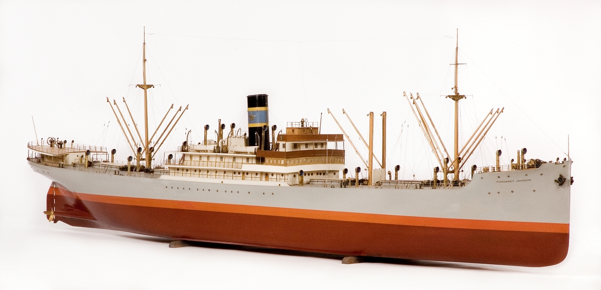Fartygsmodell av lastfartyget MARGARET JOHNSON.