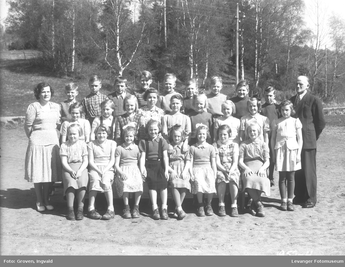 Skolebilde fra folkeskole, Nesheim skole