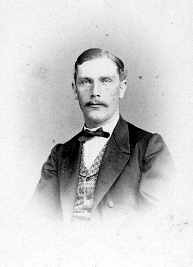 Oscar Eugen Berger, Aspäng, född 27 juli 1843. Adress Ystad och Lödrup. Alnarp 20 Aug. 1866.