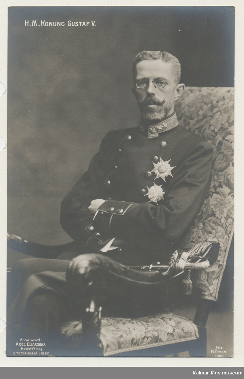 H. M. Konung Gustaf V, regent 1907 - 1950.