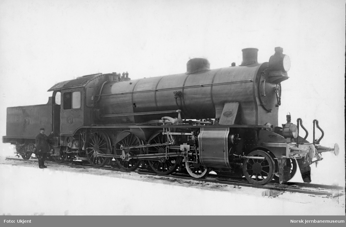 Leveransefoto av Hovedbanens damplokomotiv litra A nr. 3