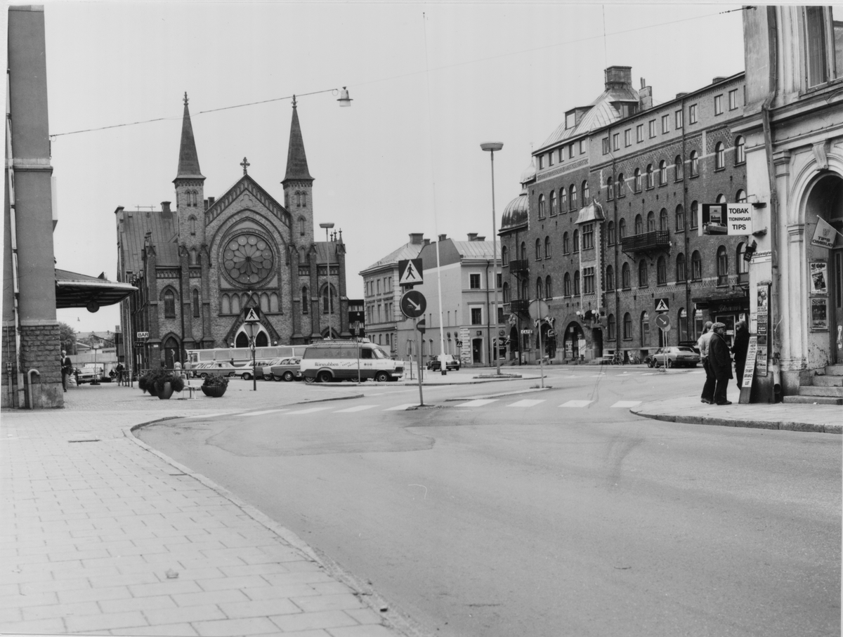 Gävle stad – Norr.
Vy mot Centralplan. Sjömanskyrkan mitt i bilden.