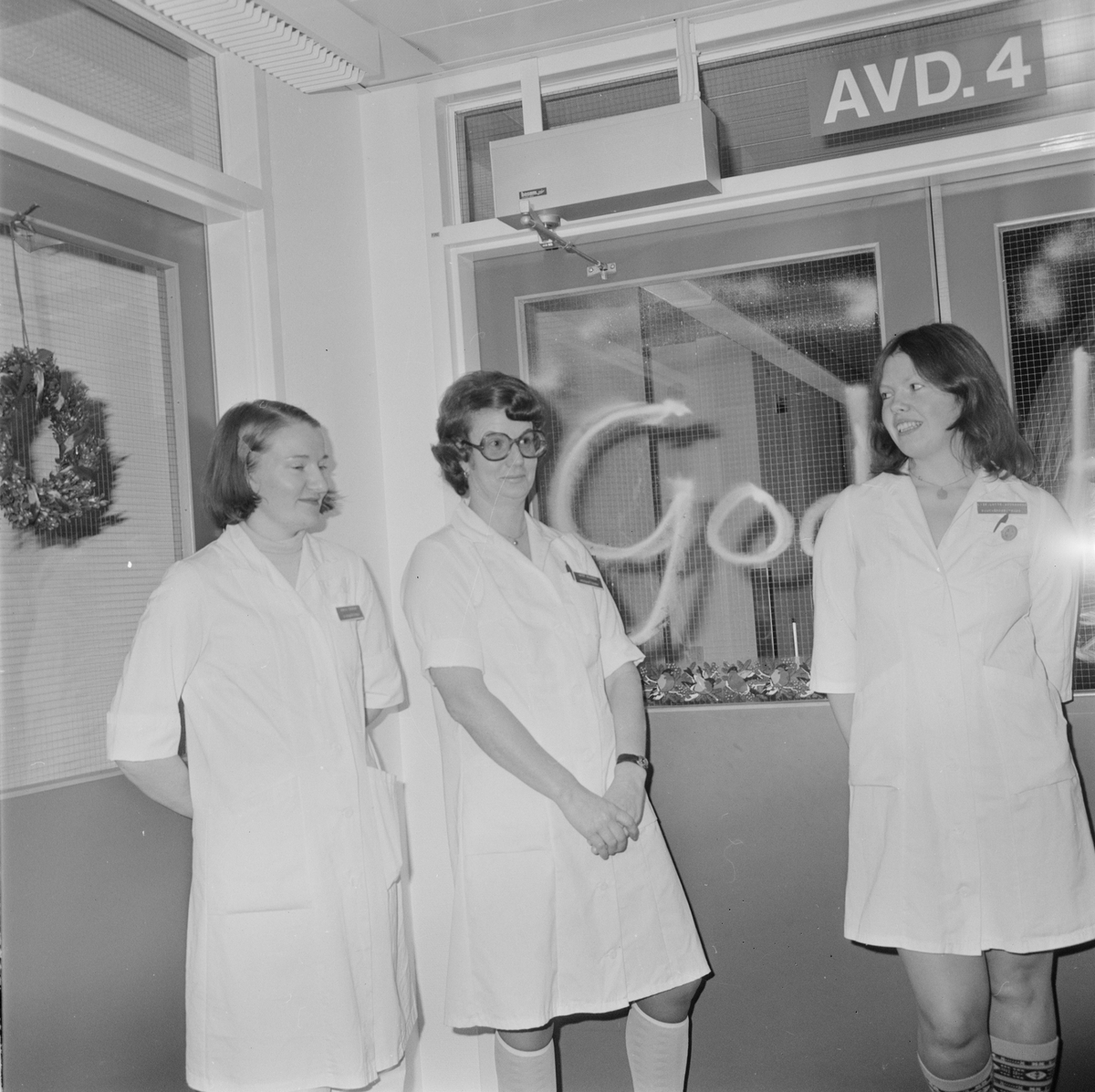 Nyårsafton på Tierps sjukhus, Uppland, januari 1978