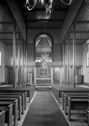Børsa kirke, interiør etter ombygging i 1935. Fotografert mo