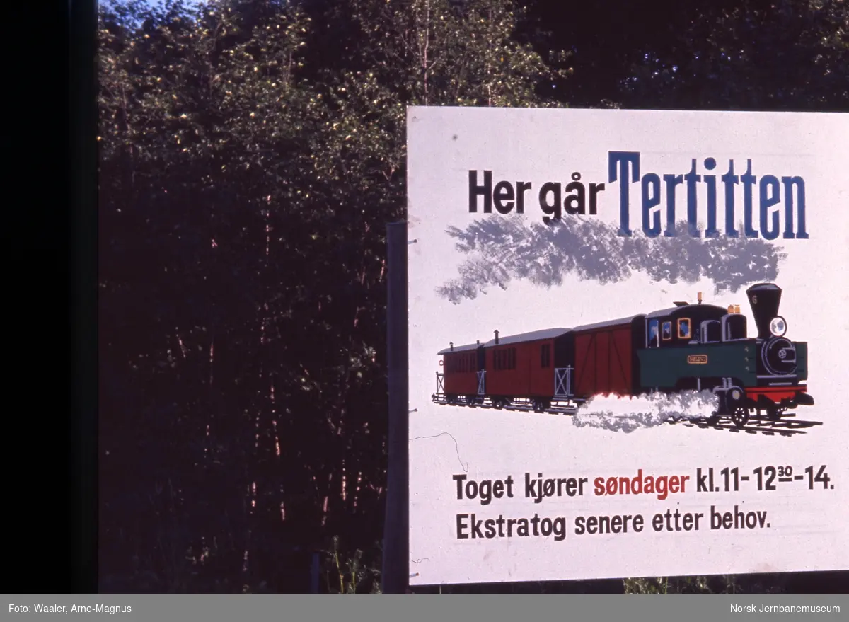 Urskog-Hølandsbanens plakat i 1966