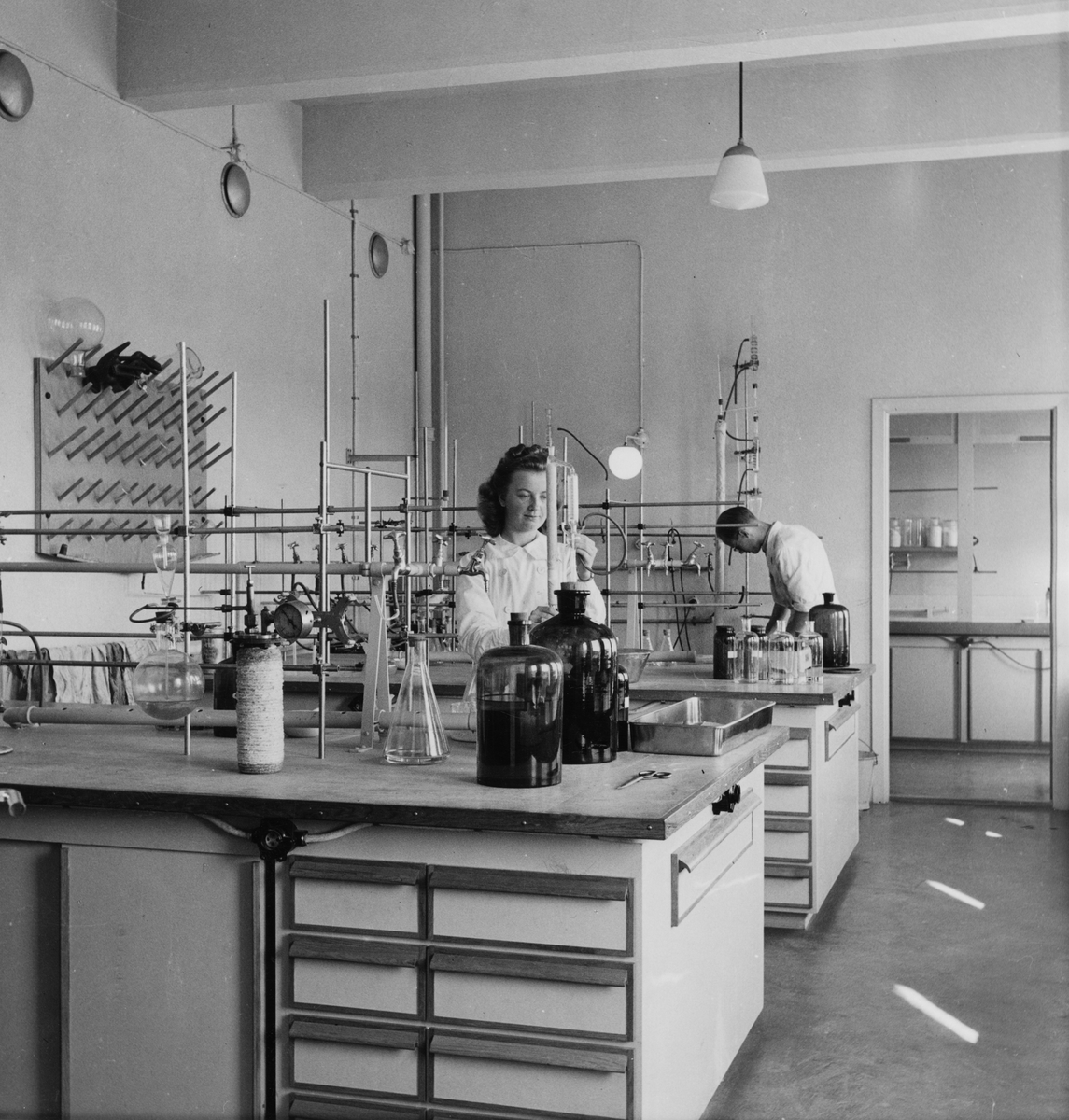 Mo och Domsjö AB. "Nya" laboratoriet i Örnsköldsvik, 1943.
