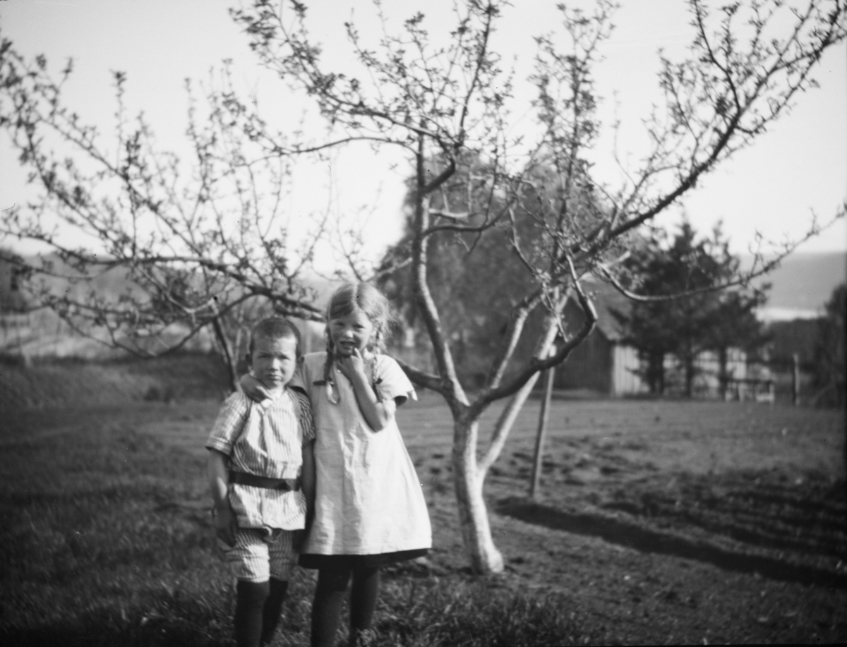 To barn på Skjellerud gård, Ingerid Jorde og broren Sven