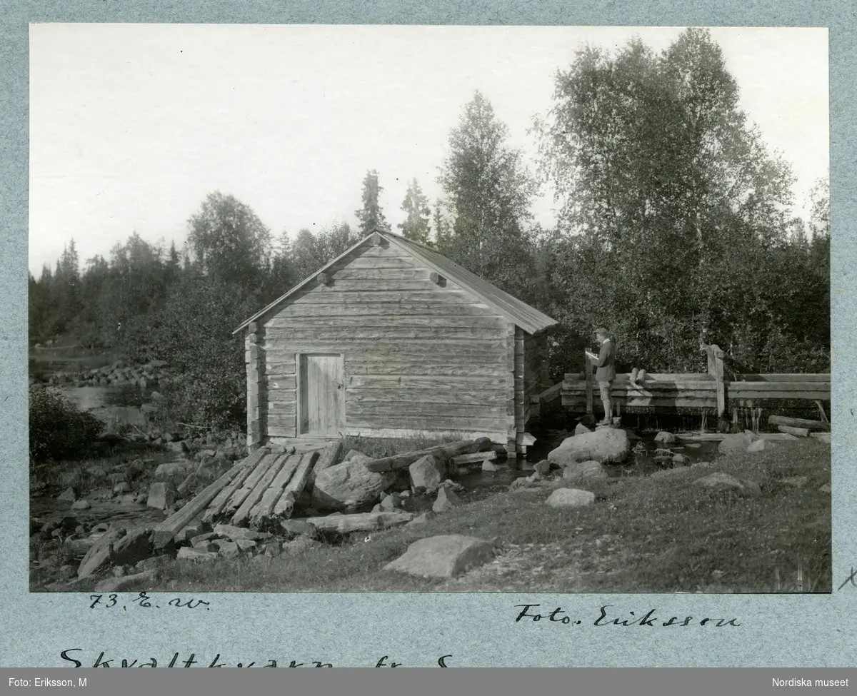 Skvaltkvarn, Norrbotten Korpilomolo socken. Byns skvaltkvarn vid Finnijoki.