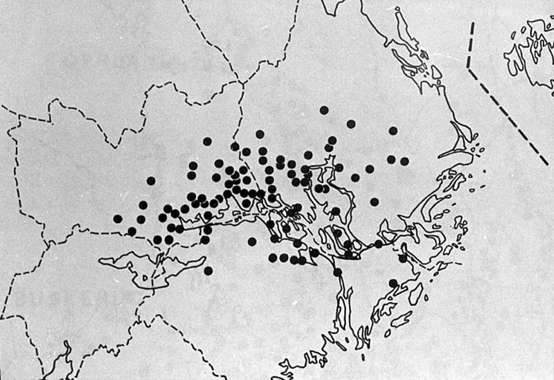 Karta över stockholmsområdets finnkolonisation.