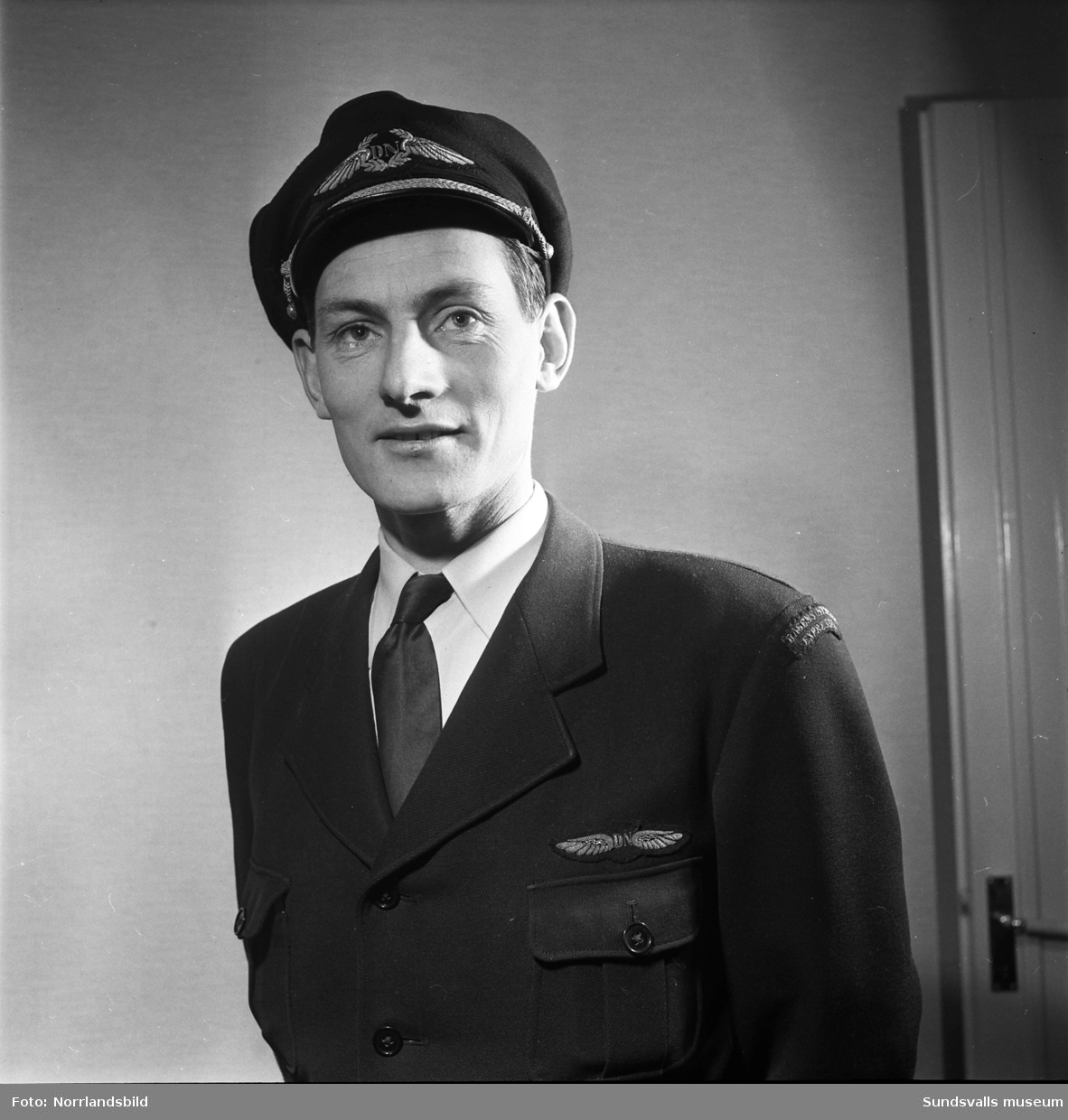 Trafikflygare Fritz Wahlgren, porträtt.