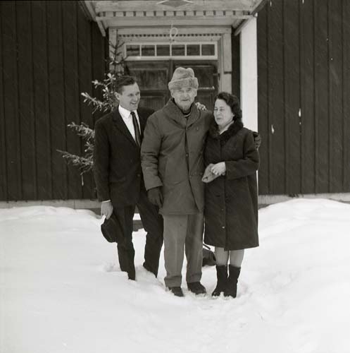 Albert Viksten hemma hos Hilding och Adéle 27 och 28 december 1968.
