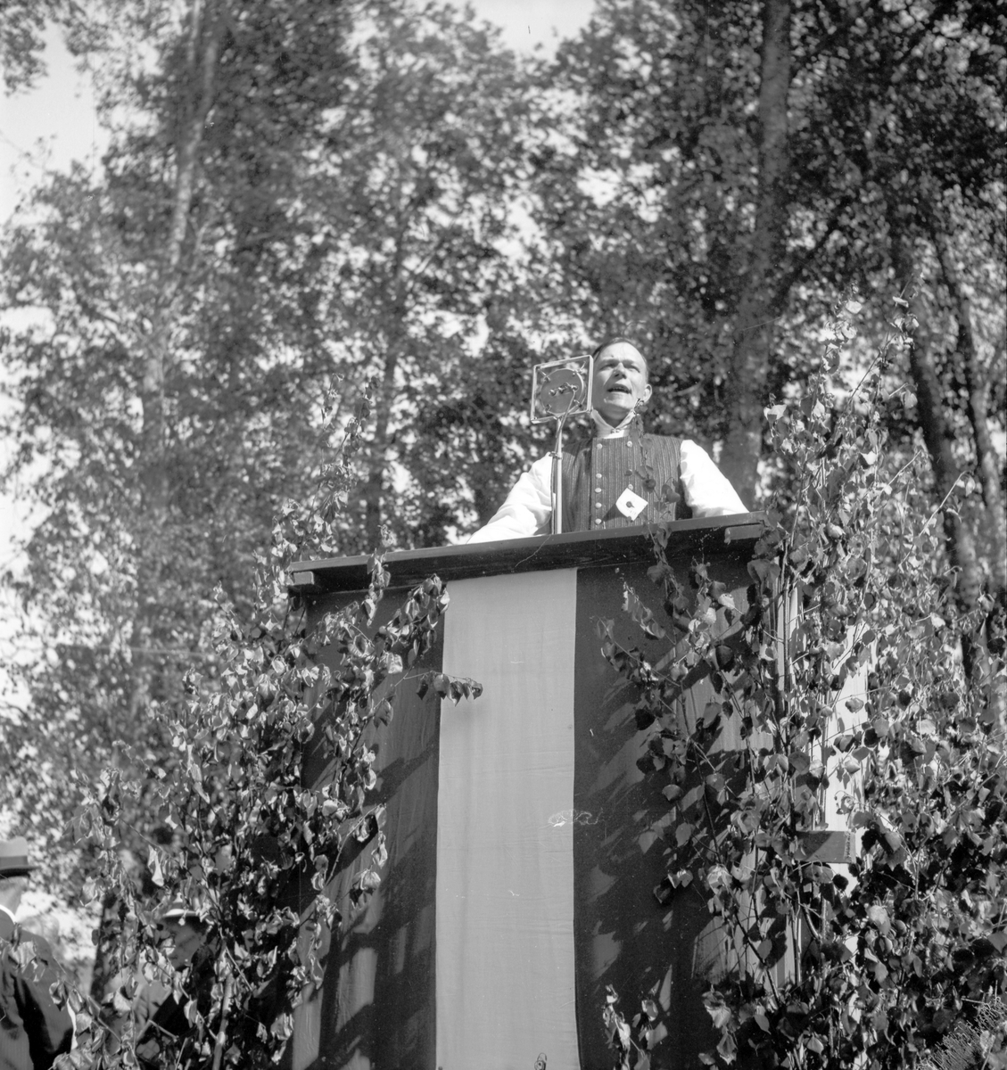 Bondeförbundet Årsstämma, Åby Gård. Bondeförbundets ordförande Axel Pehrsson-Bramstorp. Juni 1939



