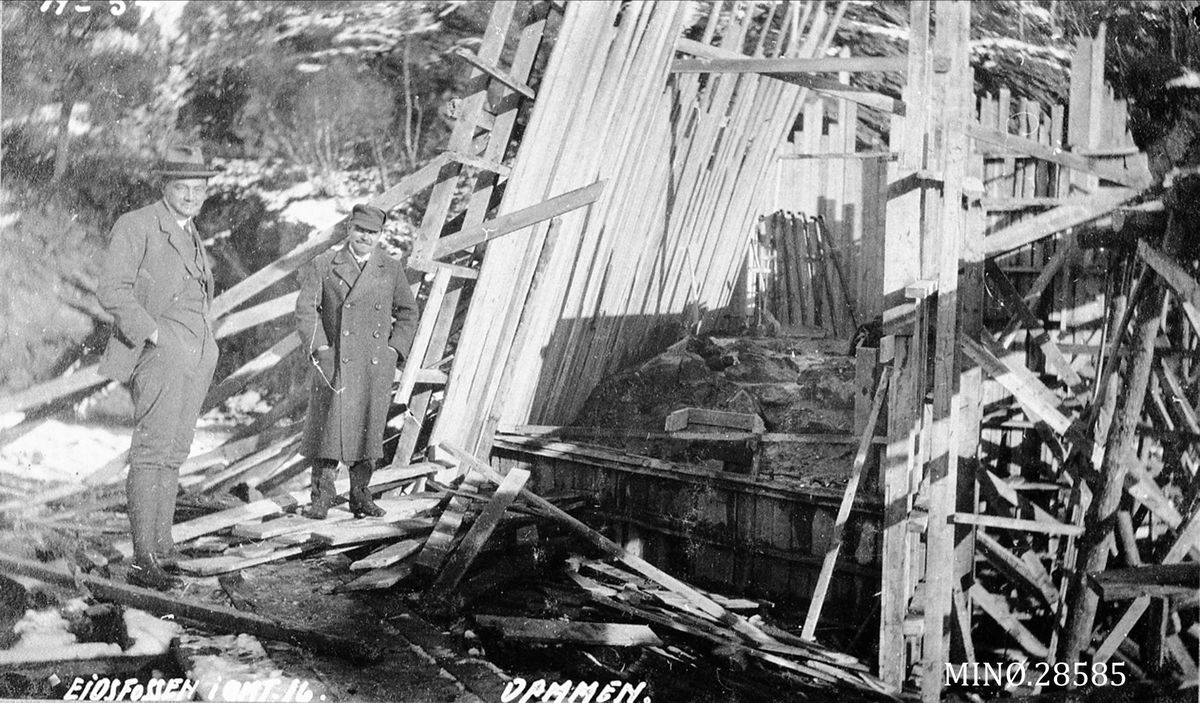 Eidsfossen oktober 1916 - "Dammen"